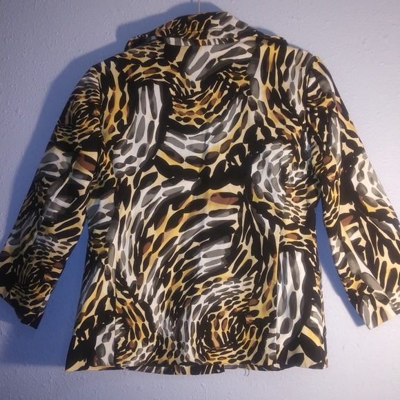 Tiger Print Blazer Rafaella Size Small Tiger Moms Ultimate Blazer! - Picture 3 of 12